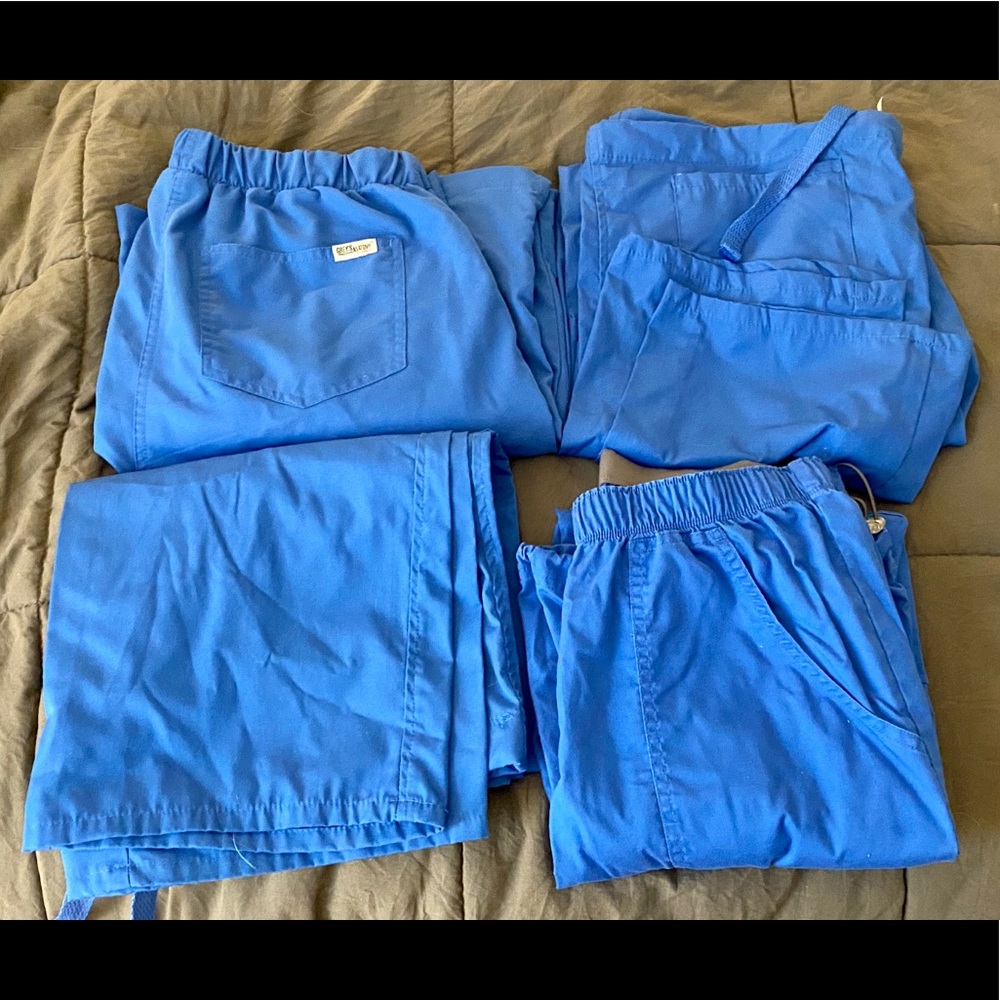 Blue scrub bottoms